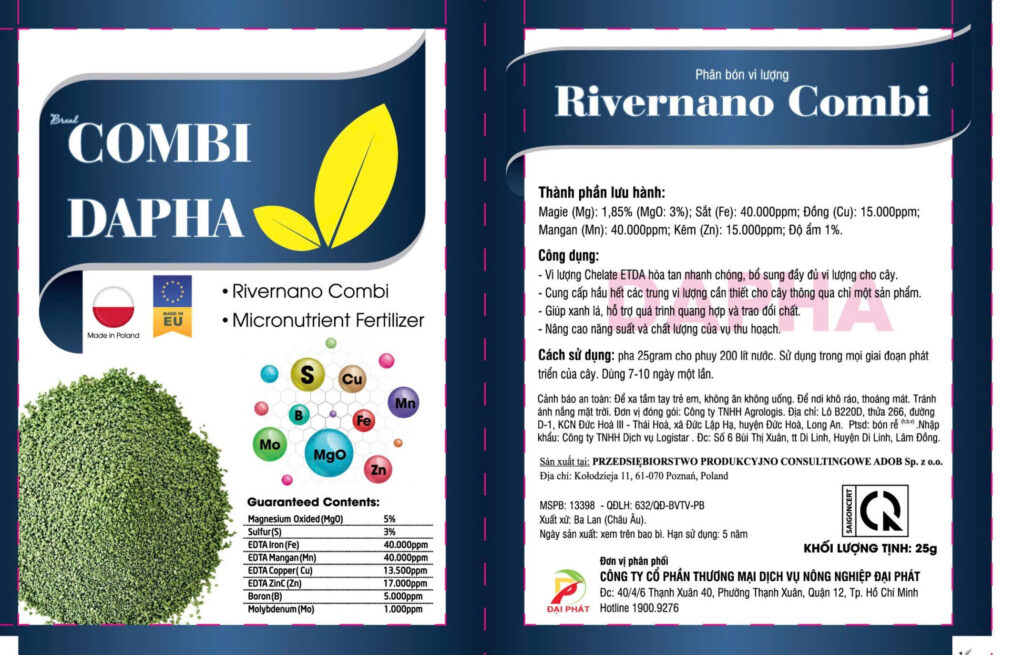 Phân bón vi lượng Combi Dapha (Rivernano) – Nhập khẩu Ba Lan