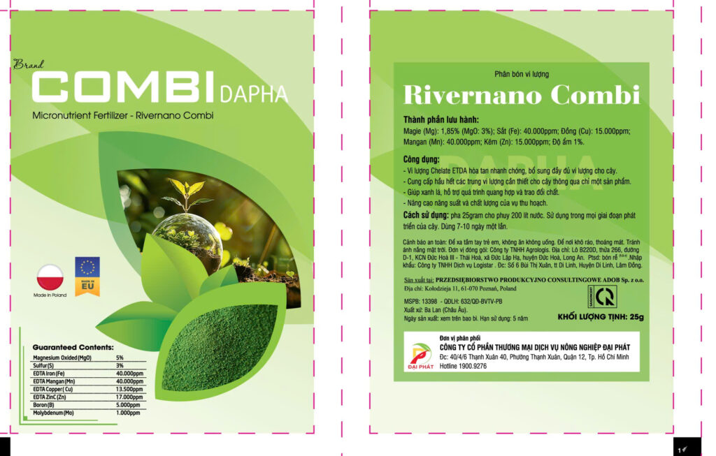 Phân bón vi lượng Combi Dapha (Rivernano) – Nhập khẩu Ba Lan