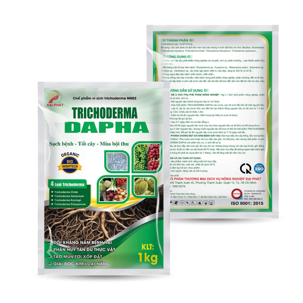 Chế phẩm vi sinh Trichoderma Dapha (NN03) – Đối kháng nấm bệnh, ủ phân thần tốc | Nông Nghiệp Đại Phát
