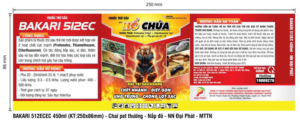 Thuốc trừ sâu BAKARI 512EC (Hiệu Hổ Chúa)